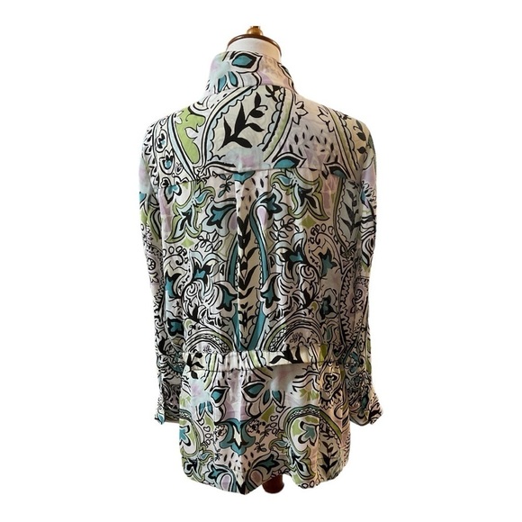 Black Label Chico’s Paisley Easy Jacket - Picture 7 of 9